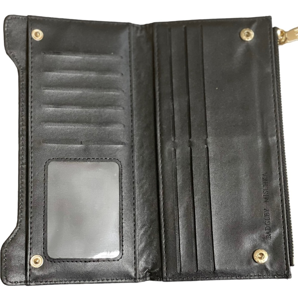 Badgley Mischka black leather wallet holder - Picture 4 of 5